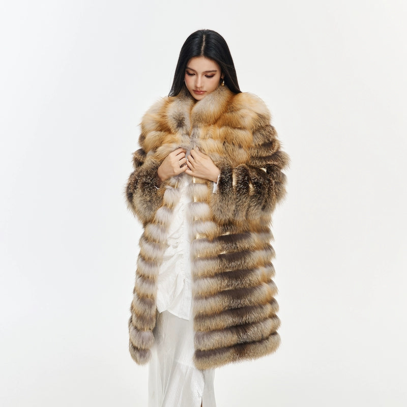 limited edition 50 [Golden Age] Jindao fox fur coat fur coat-79