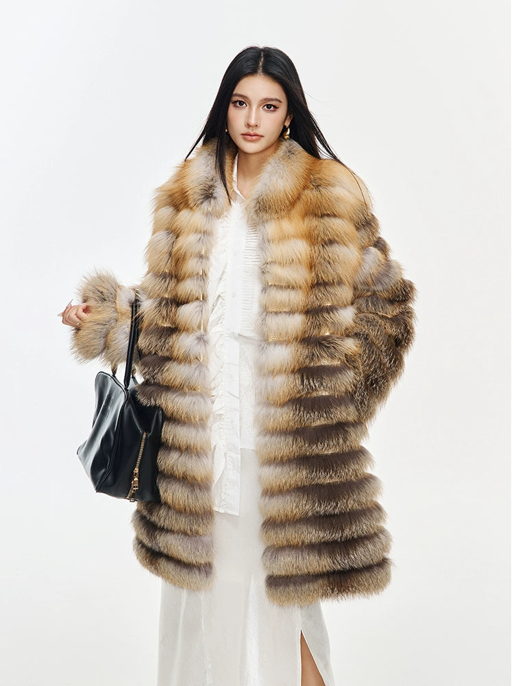 limited edition 50 [Golden Age] Jindao fox fur coat fur coat-79