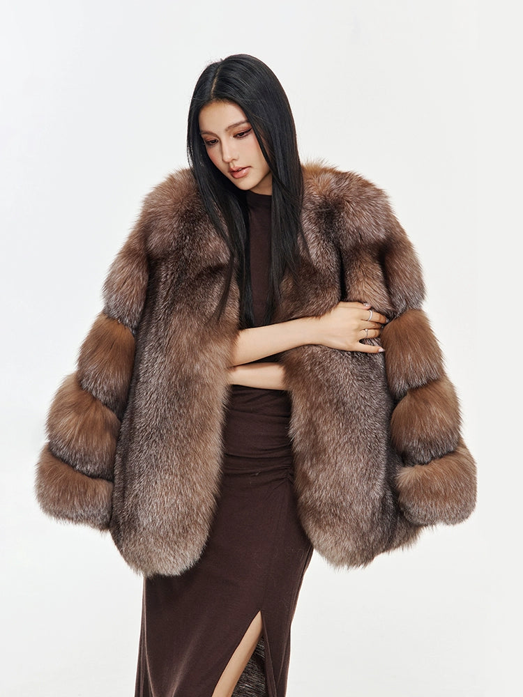 Limited to 50 pieces [Seine Riverbank] SAGA whole leather fox fur coat -78