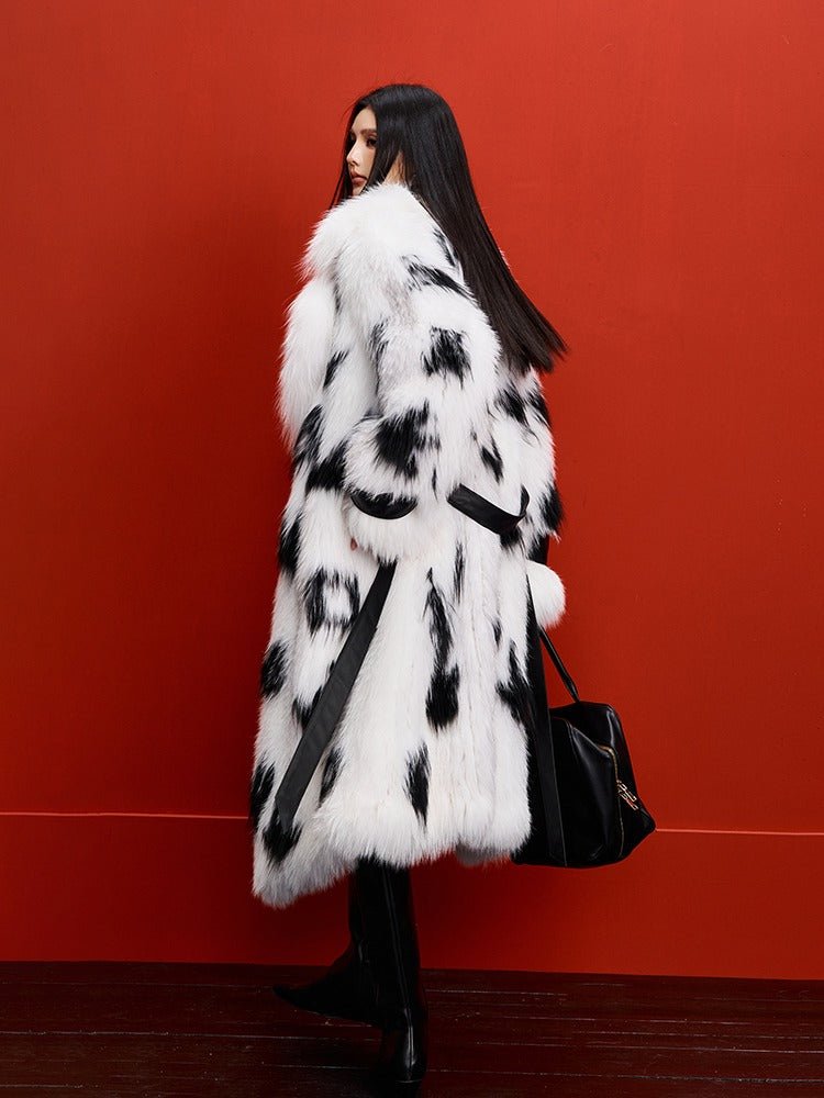 【Budapest】Rare fox fur women's braided fur coat YZ09 - INNZEA