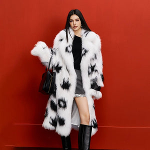 【Budapest】Rare fox fur women's braided fur coat YZ09 - INNZEA