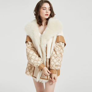 Designer imported Tuscan lamb fur coat women's French loose fur coat - 66 - INNZEA