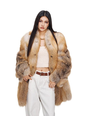 【Luxury Beauty】 Fox Fur Women's Fur Jacket - YZ06 - INNZEA