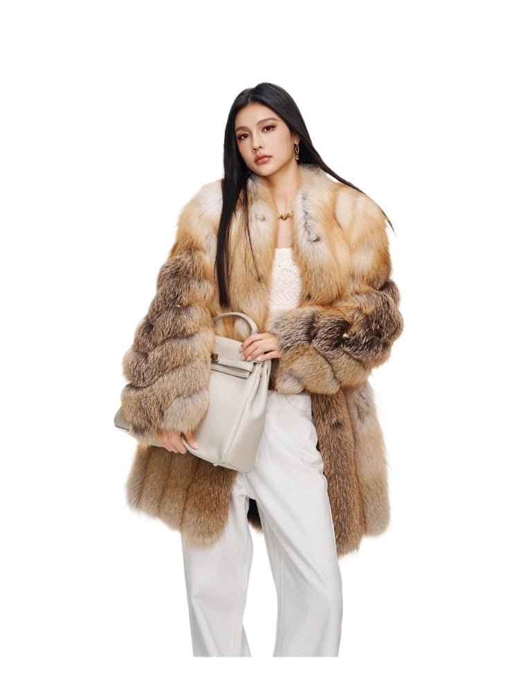 【Luxury Beauty】 Fox Fur Women's Fur Jacket - YZ06 - INNZEA