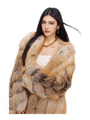 【Luxury Beauty】 Fox Fur Women's Fur Jacket - YZ06 - INNZEA