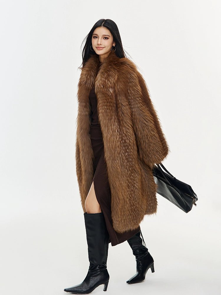 Medieval style fox fur ladies fur coat YZ03 - INNZEA