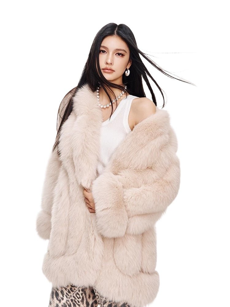 【Northern Ireland】 Whole fox fur ladies fur coat - YZ28 - INNZEA