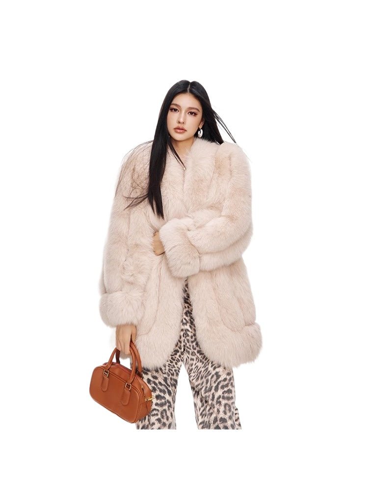 【Northern Ireland】 Whole fox fur ladies fur coat - YZ28 - INNZEA