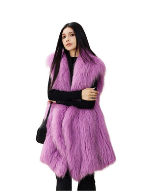 [Rose of Sharon] Rare fox fur women's fur vest jacket - YZ17 - INNZEA