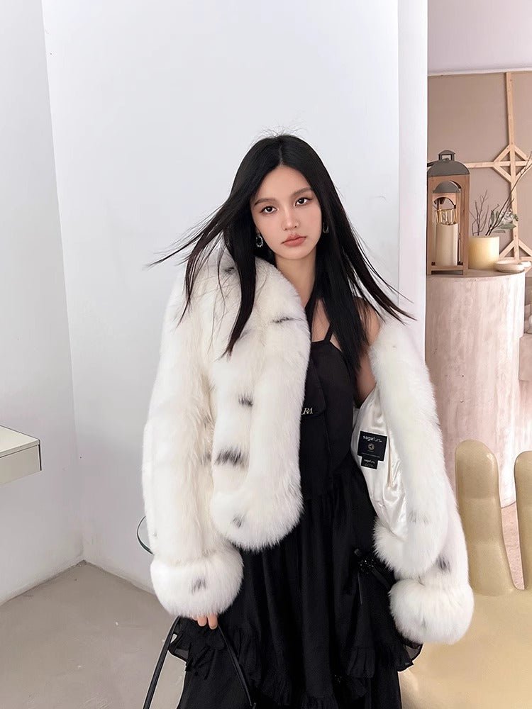 [Winter atmosphere] Whole leather fox fur ladies fur coat - YZ14 - INNZEA